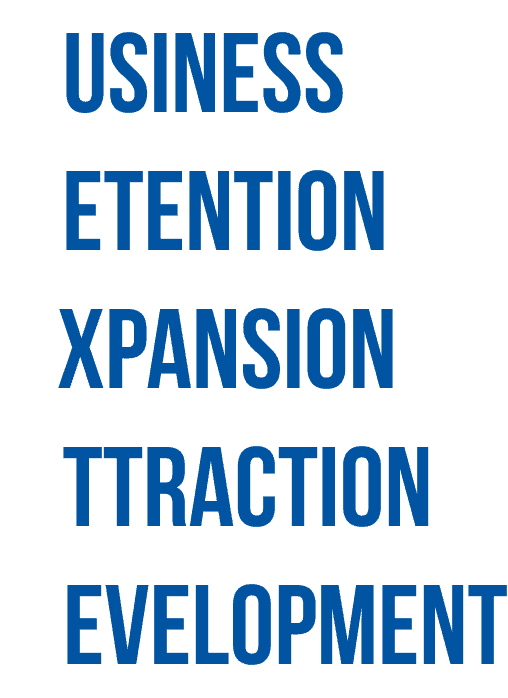 The image lists the words: Business, Retention, Expansion, Attraction, Development vertically to form the acronym "BREAD," highlighting Norwich Community Development Corporation's focus areas.